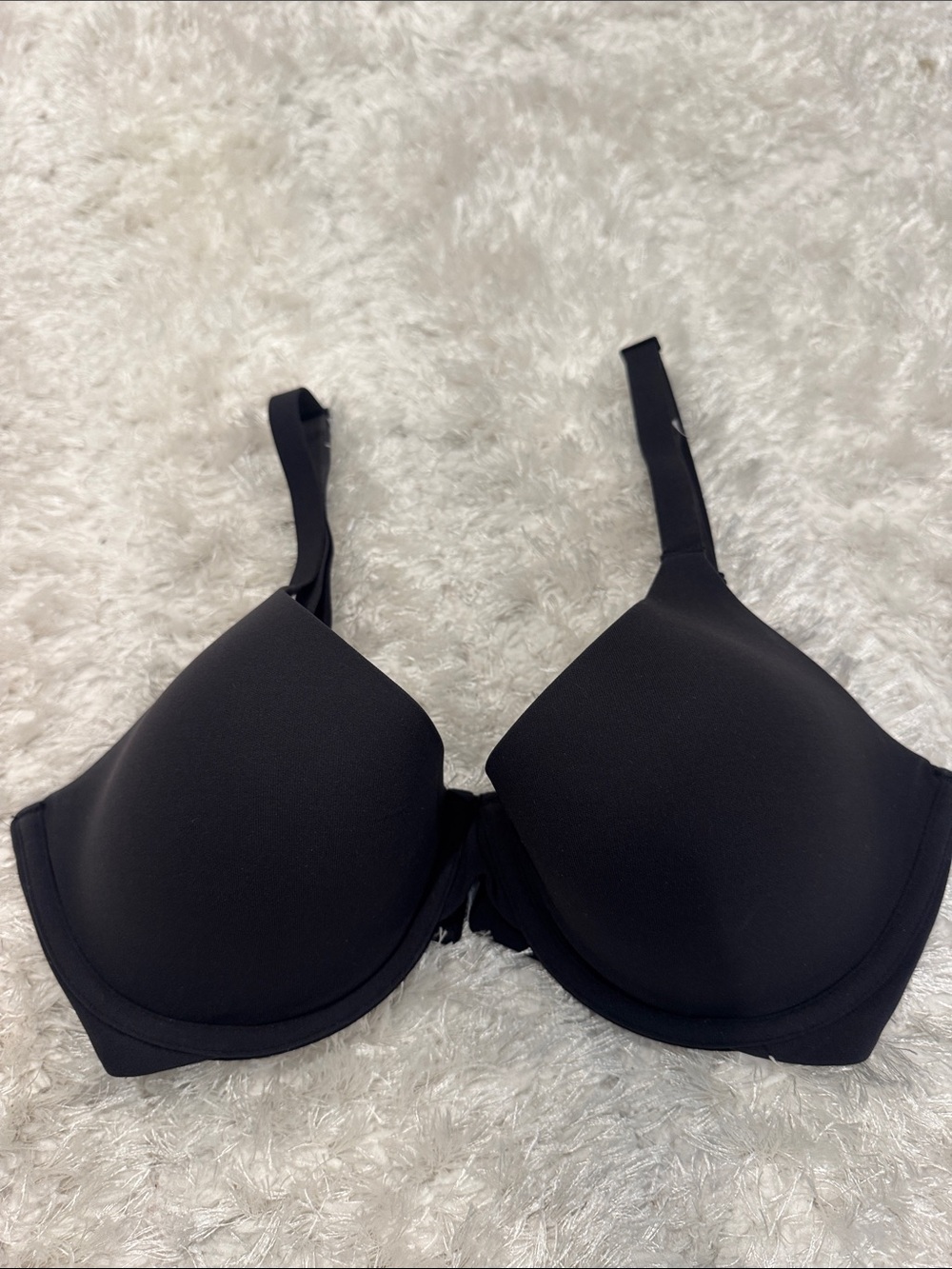 SKIMS Black Seamless Molded T-Shirt Bra